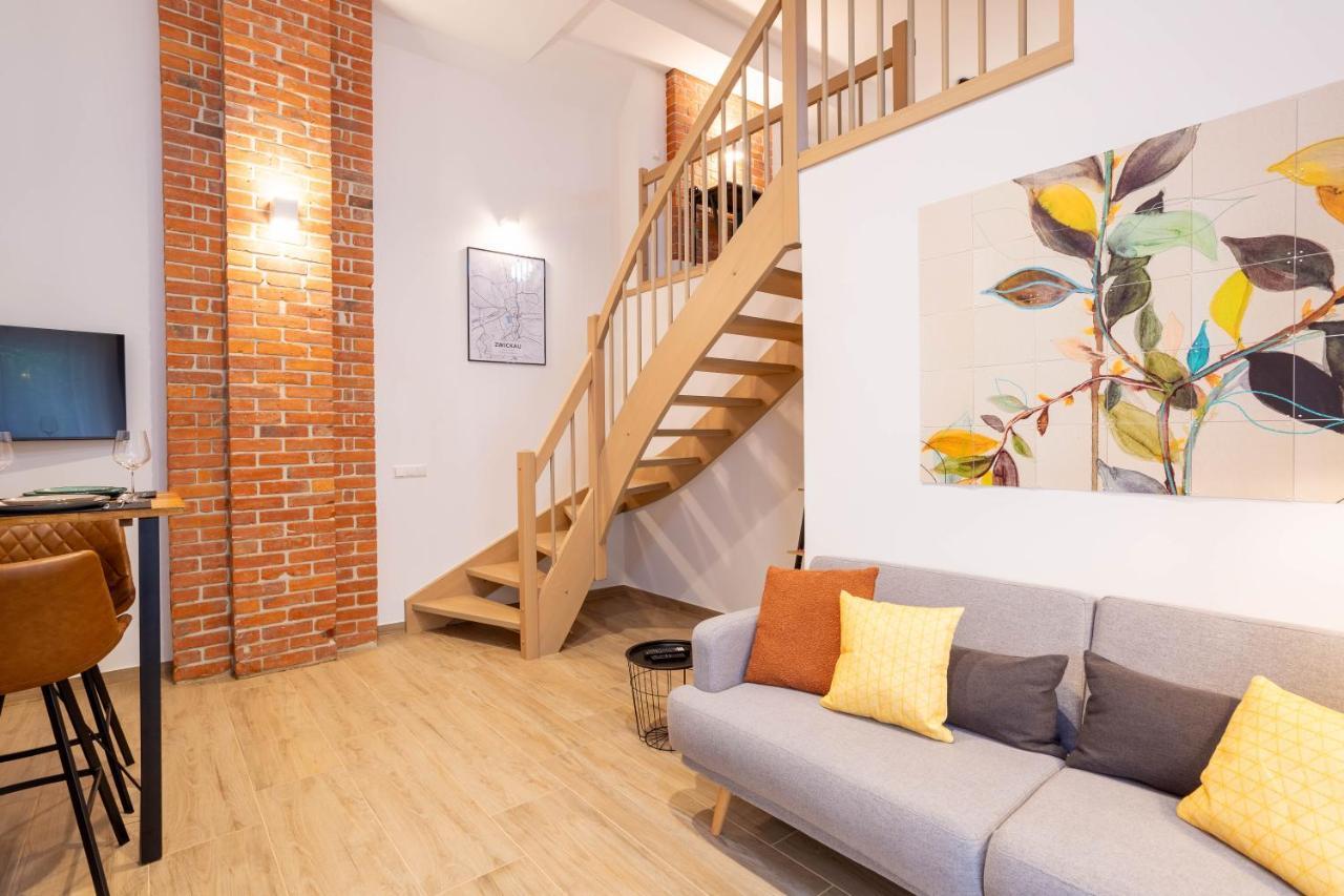 Soulscape Apartments Loft Zwickau Citycenter Mit Tg-Stellplatz, Magenta-Tv Und Klima Екстер'єр фото